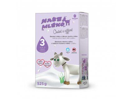 Batolecí kozí mléko pro růst a vývin NAŠE MLÉKO 3, 525g
